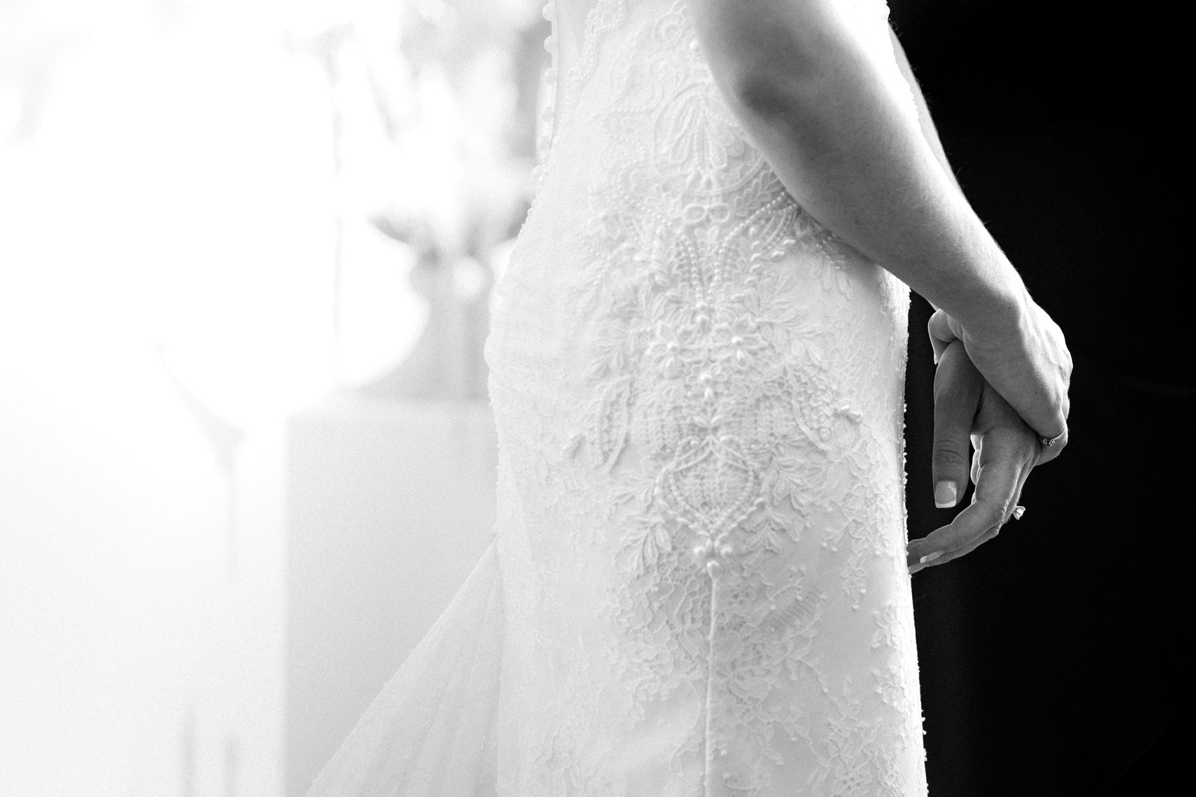 Detail closeup of bride