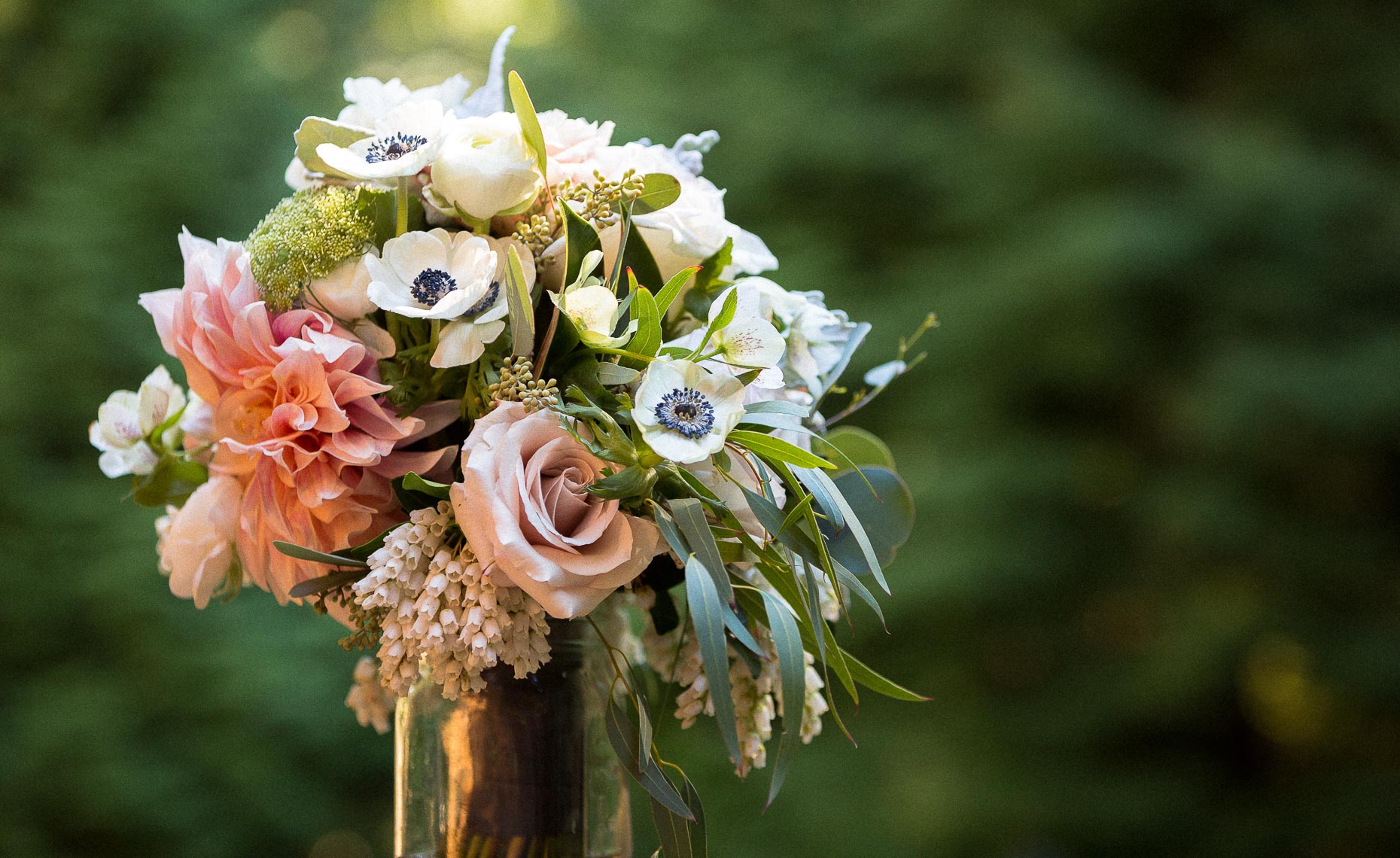 Bridal flower bouquet from wedding in Whistler